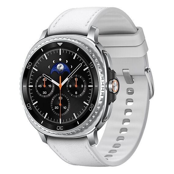 Galaxy Watch8 Classic | 46 мм | Black | Hybrid/White | S/M/L, Размер: 46 мм, Цвет: Black, Тип ремешка: Hybrid, Цвет ремешка: White, Размер ремешка: S/M/L, Подключение часов: Bluetooth / Wi-Fi